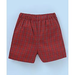 Babyhug Cotton Knit Boxers Boat & Stars Print Pack of 3 - Maroon Navy Blue  & Yellow