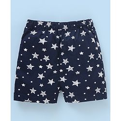 Babyhug Cotton Knit Boxers Boat & Stars Print Pack of 3 - Maroon Navy Blue  & Yellow