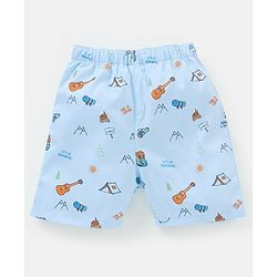 Babyhug Cotton Knit Boxers Checks & Cars Print Pack of 3 - Blue & Pink