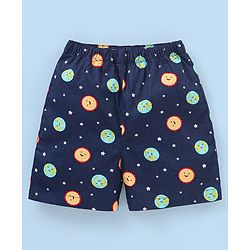 Babyhug Cotton Knit Boxers Checks & Stripes Print Pack of 3 - Yellow & Blue
