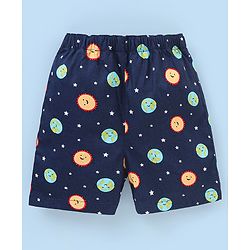Babyhug Cotton Knit Boxers Checks & Stripes Print Pack of 3 - Yellow & Blue