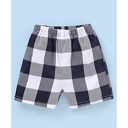 Babyhug Cotton Knit Boxers Checks & Stripes Print Pack of 3 - Yellow & Blue