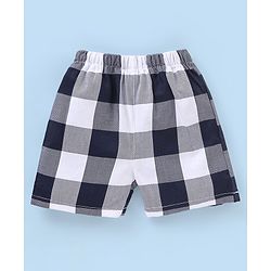 Babyhug Cotton Knit Boxers Checks & Stripes Print Pack of 3 - Yellow & Blue