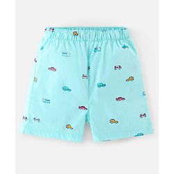 Babyhug Cotton Boxers Checks & Dino Print Pack of 3- Orange & Blue