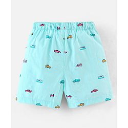 Babyhug Cotton Boxers Checks & Dino Print Pack of 3- Orange & Blue