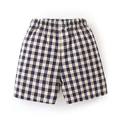 Babyhug Cotton Knit Boxer Checks & Space Print Pack of 3 - Beige Red & Blue