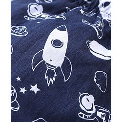 Babyhug Cotton Knit Boxer Checks & Space Print Pack of 3 - Beige Red & Blue