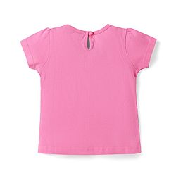 Babyhug Cotton Knit Short Sleeves Clouds Printed Night Suit - Pink