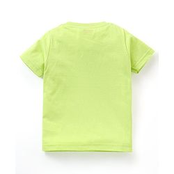 Baabyhug Cotton Knit Half Sleeves Night Suit Monster Print - Green & Multicolor