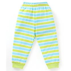 Baabyhug Cotton Knit Half Sleeves Night Suit Monster Print - Green & Multicolor