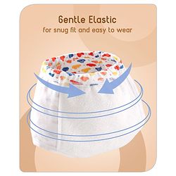 Babyhug 100% Cotton Padded Underwear Diapers Pack of 3 Size 0 Cloud Print - Multicolour