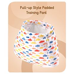 Babyhug 100% Cotton Padded Underwear Diapers Pack of 3 Size 0 Cloud Print - Multicolour