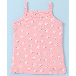 Babyhug 100% Cotton Knit Slip Flamingo & Floral Print Pack Of 3 - Blue Pink & Yellow