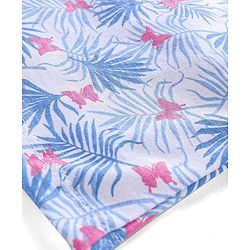 Babyhug 100% Cotton Singlet Slips Butterfly Print Pack of 3 - Blue & Purple