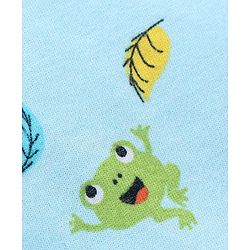Babyhug 100% Cotton Knit Sleeveless Striped Sando Frog Print Pack of 3 - Yellow & Green