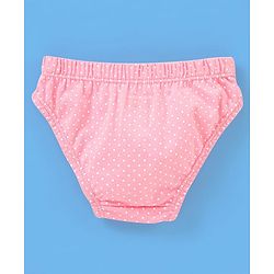 Babyhug 100% Cotton Floral Printed Panties Pack Of 3 - Blue Pink & White