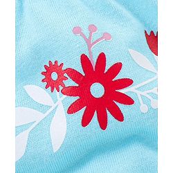 Babyhug 100% Cotton Floral Printed Panties Pack Of 3 - Blue Pink & White