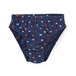 Babyhug 100% Cotton Briefs Star Print Pack of 3 - Blue White & Orange