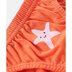 Babyhug 100% Cotton Briefs Star Print Pack of 3 - Blue White & Orange