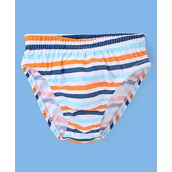 Babyhug 100% Cotton Briefs Star Print Pack of 3 - Blue White & Orange