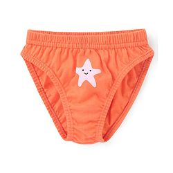 Babyhug 100% Cotton Briefs Star Print Pack of 3 - Blue White & Orange