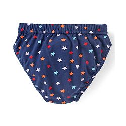 Babyhug 100% Cotton Briefs Star Print Pack of 3 - Blue White & Orange