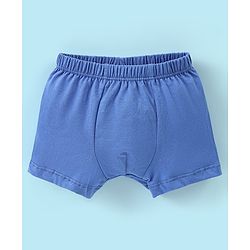 Babyhug 100% Cotton Car Printed Trunk Pack of 3 - White & Blue