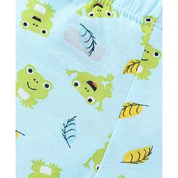 Babyhug 100% Cotton Knit Trunks Frog & Striped Print Pack of 3 - Blue & Yellow