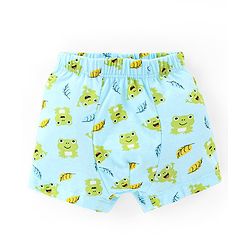 Babyhug 100% Cotton Knit Trunks Frog & Striped Print Pack of 3 - Blue & Yellow