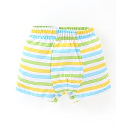Babyhug 100% Cotton Knit Trunks Frog & Striped Print Pack of 3 - Blue & Yellow