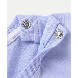 Babyhug Cotton Knit Half Sleeves T-Shirt with Dino Print - Blue