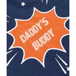 Babyhug Cotton Half Sleeves T-Shirt Text Print- Navy Blue