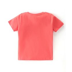 Babyhug Half Sleeves 100% Cotton Dolphin Print T-Shirt - Orange