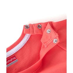 Babyhug Half Sleeves 100% Cotton Dolphin Print T-Shirt - Orange