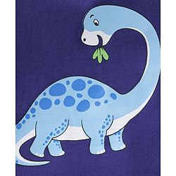 Babyhug Cotton Half Sleeves T-Shirt with Dino Print - Navy Blue