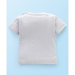 Babyhug Cotton Half Sleeves T-Shirt with Dino Print - White