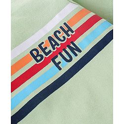 Babyhug Half Sleeves Cotton Jersey Striped T- Shirt - Green