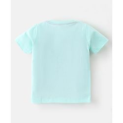 Babyhug Cotton Half Sleeves T-Shirt Text Print- Blue