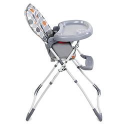 Babyhug Foodjoy Smart Folding High Chair With 5 Point Safety Harness - Grey