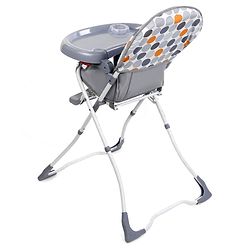 Babyhug Foodjoy Smart Folding High Chair With 5 Point Safety Harness - Grey
