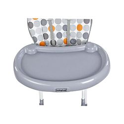 Babyhug Foodjoy Smart Folding High Chair With 5 Point Safety Harness - Grey