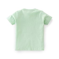 Babyhug Cotton Half Sleeves T-Shirt Popcorn Print- Light Green