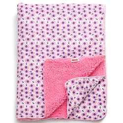 Babyhug Sherin & Poly Wool All Season Blanket Floral Print - White