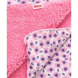 Babyhug Sherin & Poly Wool All Season Blanket Floral Print - White