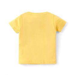 Babyhug Cotton Jersey Knit Half Sleeves T-Shirt with Turtle Print - Yellow