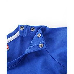 Babyhug Half Sleeves Cotton Jersey Soccer Printed T- Shirt - Blue