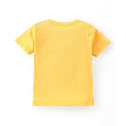 Babyhug Cotton Half Sleeves T-Shirt Jeep Print - Yellow