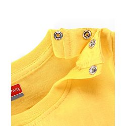 Babyhug Cotton Half Sleeves T-Shirt Jeep Print - Yellow