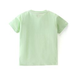 Babyhug Half Sleeves Cotton Jersey Lion and Text Printed T- Shirt - Green