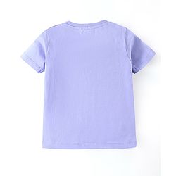Babyhug Cotton Half Sleeves T-Shirt Text Print- Blue